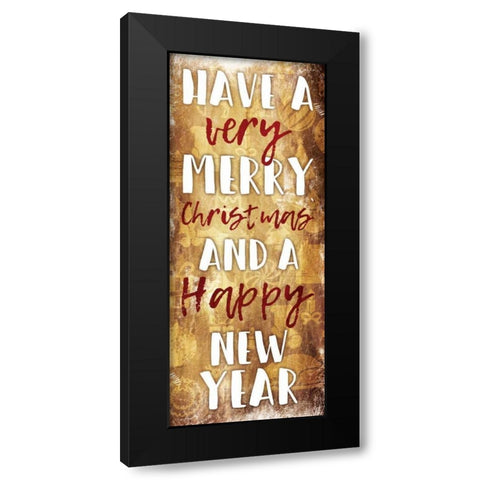 Merry New Black Modern Wood Framed Art Print with Double Matting by Grey, Jace