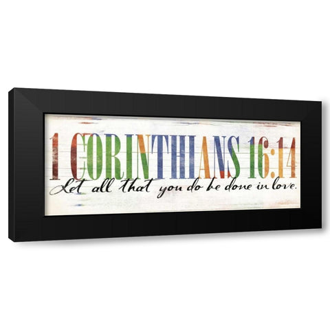 Let All Black Modern Wood Framed Art Print with Double Matting by Grey, Jace