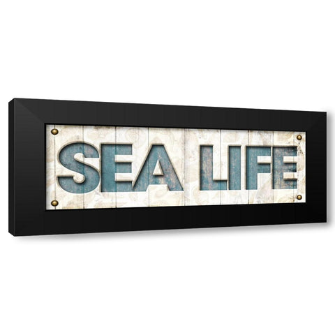 Sea Life Black Modern Wood Framed Art Print with Double Matting by Grey, Jace