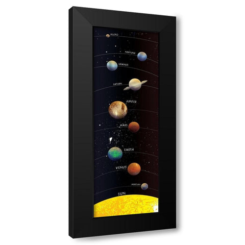 Planets Almost In Alignment 2 Black Modern Wood Framed Art Print by Grey, Jace