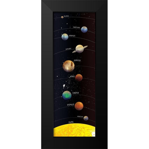 Planets Almost In Alignment 2 Black Modern Wood Framed Art Print by Grey, Jace