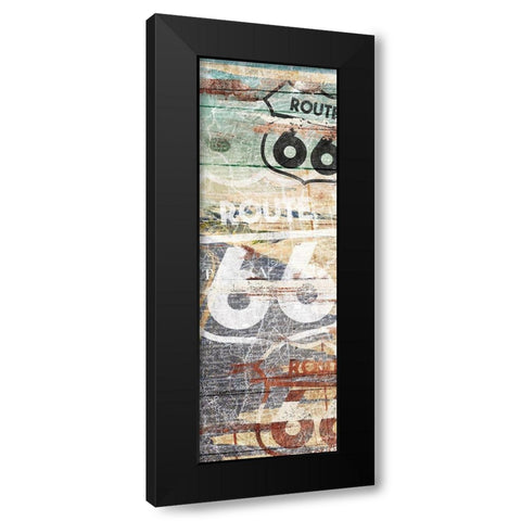 USA Route 66 Mate Black Modern Wood Framed Art Print with Double Matting by Grey, Jace