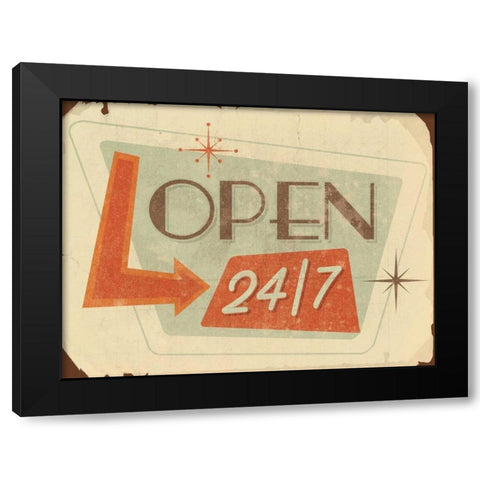 Open Black Modern Wood Framed Art Print by Grey, Jace