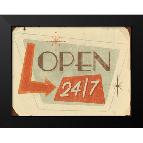 Open Black Modern Wood Framed Art Print by Grey, Jace