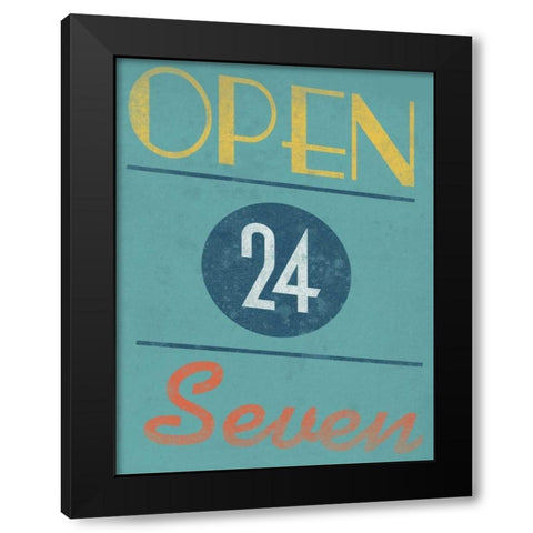 Open 24 Seven Black Modern Wood Framed Art Print with Double Matting by Grey, Jace