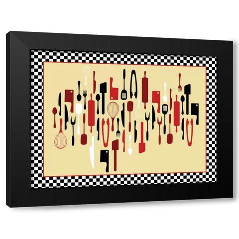 Kitchen Utensils IV Black Modern Wood Framed Art Print by Grey, Jace