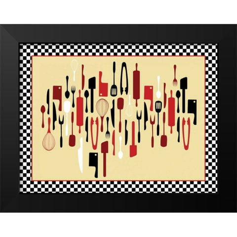 Kitchen Utensils IV Black Modern Wood Framed Art Print by Grey, Jace