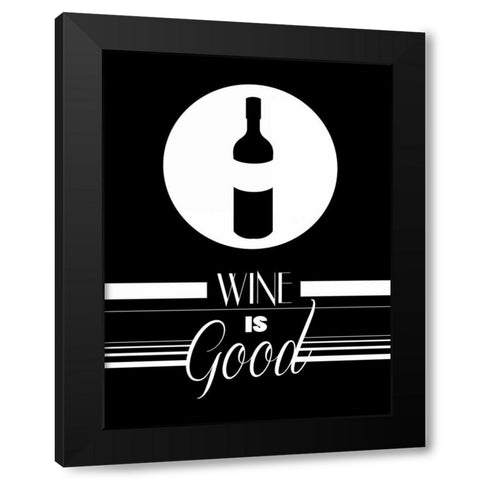 Good Wine II Black Modern Wood Framed Art Print by Grey, Jace