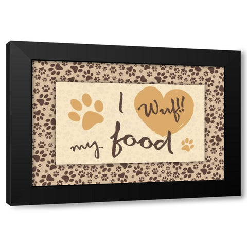 Dog Black Modern Wood Framed Art Print with Double Matting by Grey, Jace