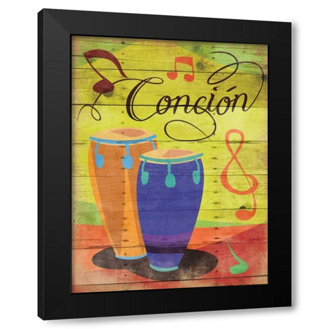 Concion II Black Modern Wood Framed Art Print with Double Matting by Grey, Jace