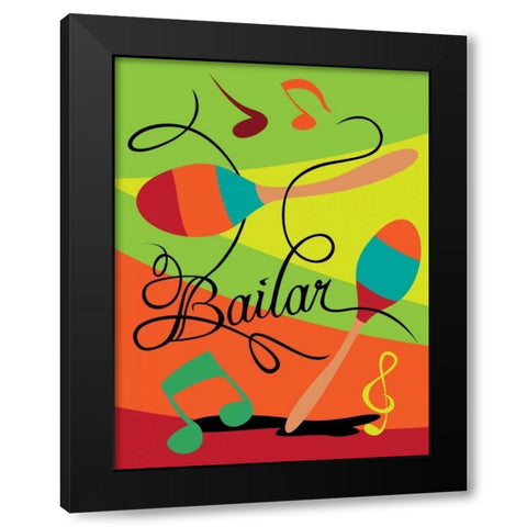 Bailar Black Modern Wood Framed Art Print with Double Matting by Grey, Jace