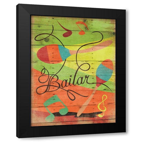 Bailar Black Modern Wood Framed Art Print by Grey, Jace