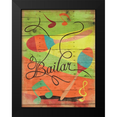 Bailar Black Modern Wood Framed Art Print by Grey, Jace