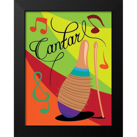 Contar Black Modern Wood Framed Art Print by Grey, Jace