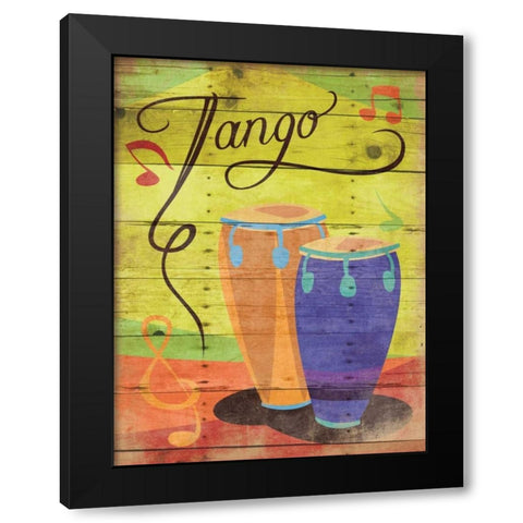 Tango III Black Modern Wood Framed Art Print with Double Matting by Grey, Jace