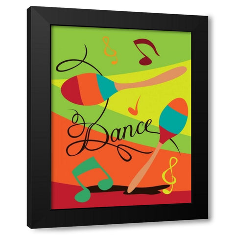 Dance I Black Modern Wood Framed Art Print with Double Matting by Grey, Jace