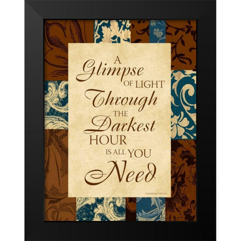 Darkest I Black Modern Wood Framed Art Print by Grey, Jace