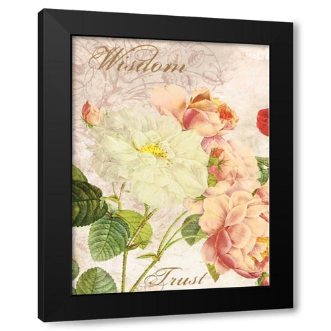 Wisdom Trust Black Modern Wood Framed Art Print by Grey, Jace