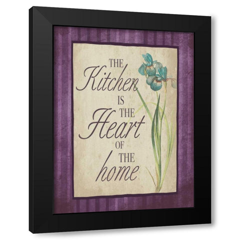 Kitchen Heart of The Home Black Modern Wood Framed Art Print with Double Matting by Grey, Jace