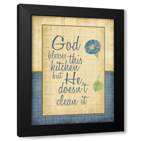 Kitchen gods Black Modern Wood Framed Art Print by Grey, Jace