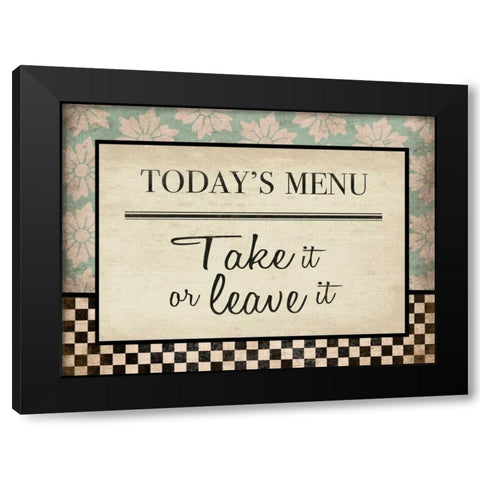 Kitchen Todays Menu 2 Black Modern Wood Framed Art Print with Double Matting by Grey, Jace