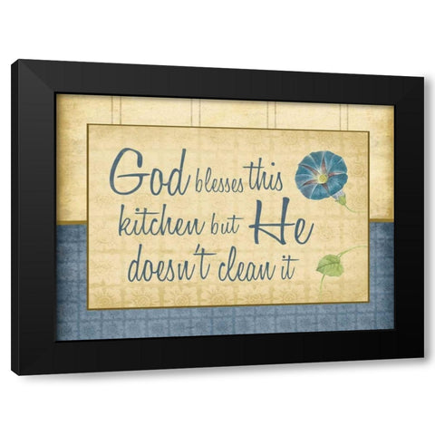 Kitchen gods 2 Black Modern Wood Framed Art Print by Grey, Jace