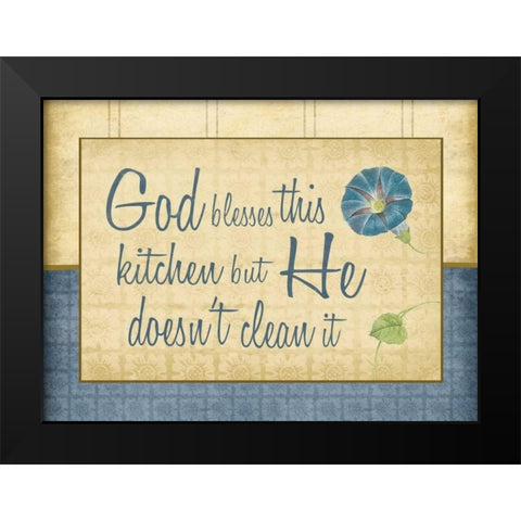 Kitchen gods 2 Black Modern Wood Framed Art Print by Grey, Jace