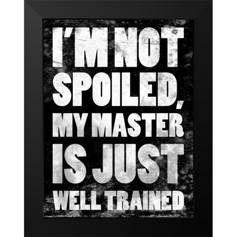 Well Trained 2 Black Modern Wood Framed Art Print by Grey, Jace