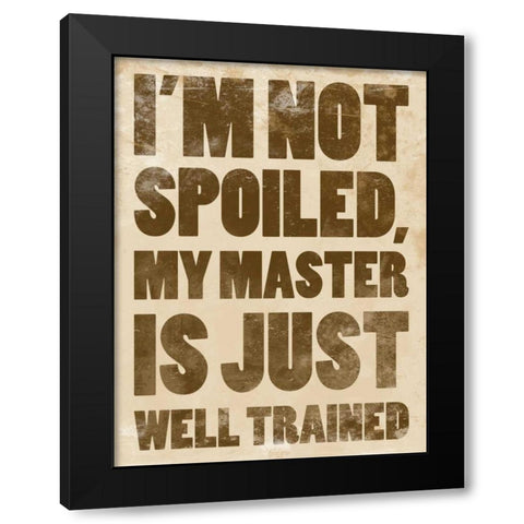 Well Trained Black Modern Wood Framed Art Print with Double Matting by Grey, Jace