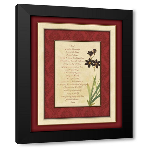 Religious Floral Black Modern Wood Framed Art Print with Double Matting by Grey, Jace