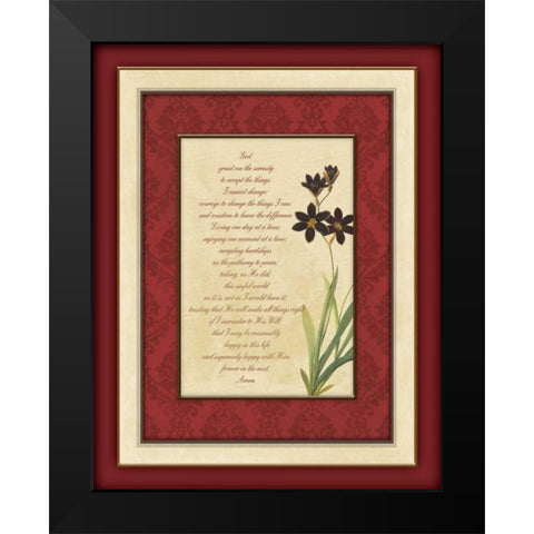 Religious Floral Black Modern Wood Framed Art Print by Grey, Jace