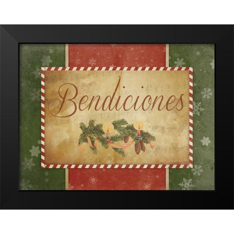 Bendiciones Black Modern Wood Framed Art Print by Grey, Jace
