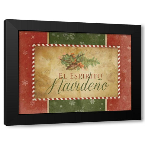 El Espiritu Navideno Black Modern Wood Framed Art Print by Grey, Jace