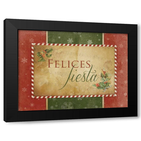Felices Fiesta Black Modern Wood Framed Art Print by Grey, Jace