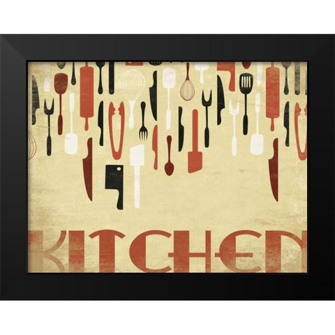Kitchen Dinning G Black Modern Wood Framed Art Print by Grey, Jace