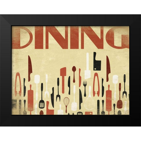Kitchen Dinning H Black Modern Wood Framed Art Print by Grey, Jace