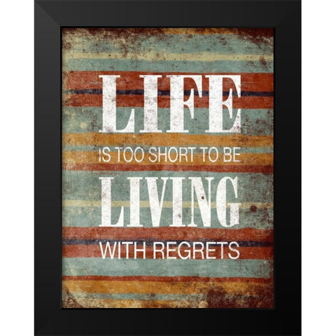 Life Living Black Modern Wood Framed Art Print by Grey, Jace