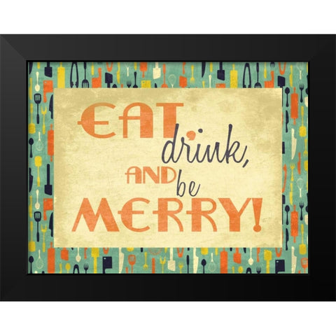 Merry Kitchen Black Modern Wood Framed Art Print by Grey, Jace