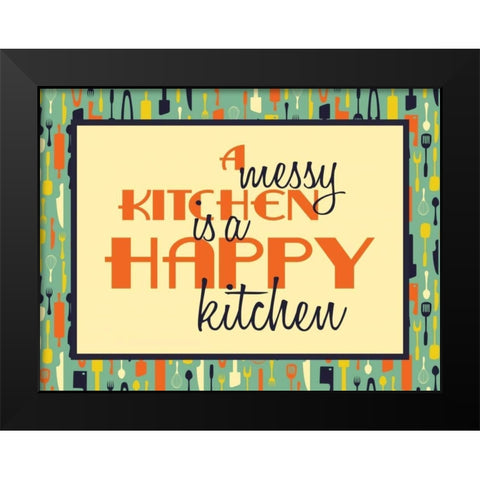 Messy Kitchen 2 Black Modern Wood Framed Art Print by Grey, Jace