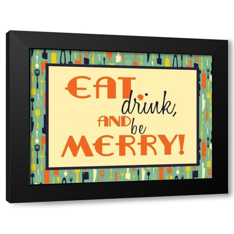 Merry Kitchen 2 Black Modern Wood Framed Art Print by Grey, Jace