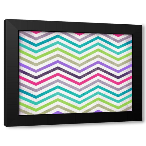 Chevron in Color Black Modern Wood Framed Art Print by Grey, Jace