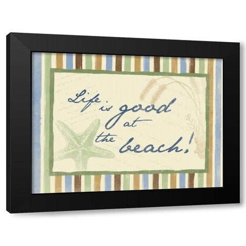 Beach A Black Modern Wood Framed Art Print by Grey, Jace