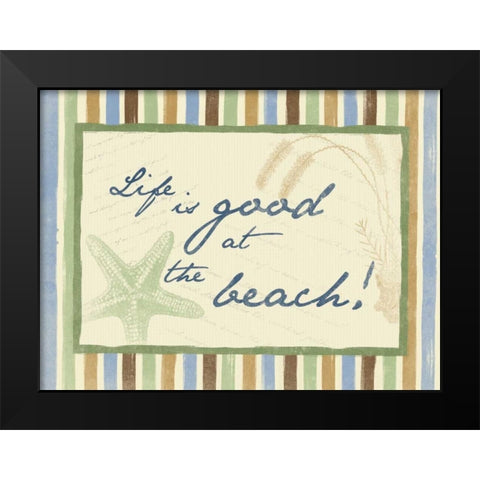 Beach A Black Modern Wood Framed Art Print by Grey, Jace