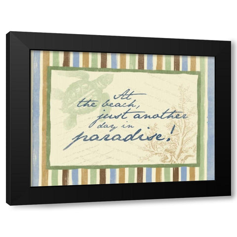 Beach B Black Modern Wood Framed Art Print by Grey, Jace