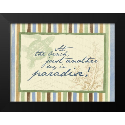 Beach B Black Modern Wood Framed Art Print by Grey, Jace