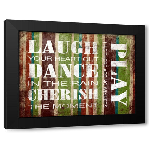 Play Inspirational Black Modern Wood Framed Art Print by Grey, Jace