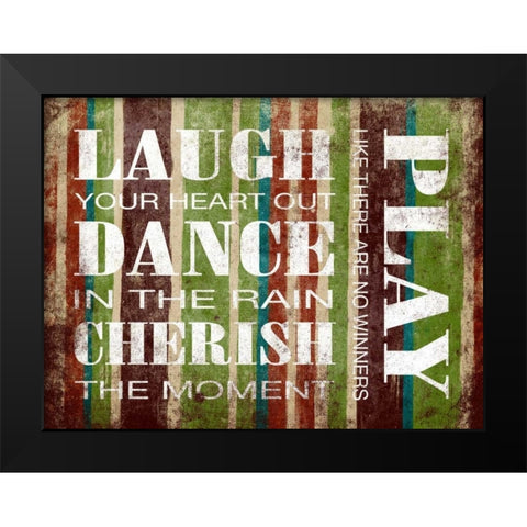 Play Inspirational Black Modern Wood Framed Art Print by Grey, Jace