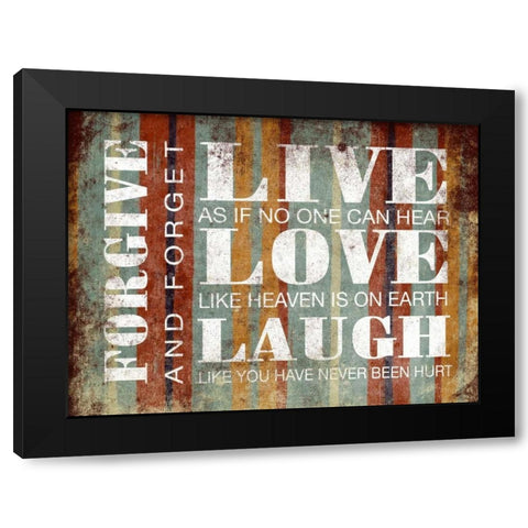 Forgive Inspirational Black Modern Wood Framed Art Print with Double Matting by Grey, Jace