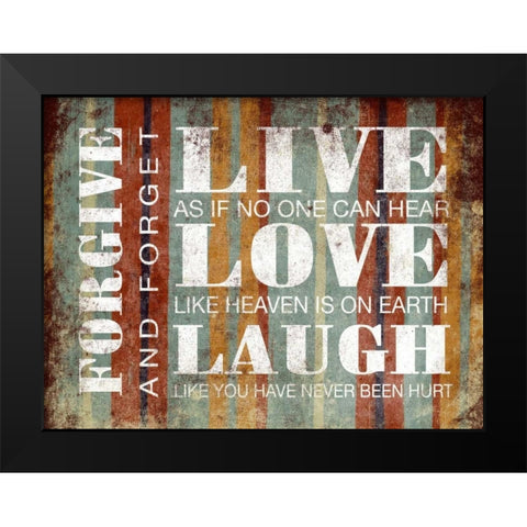 Forgive Inspirational Black Modern Wood Framed Art Print by Grey, Jace