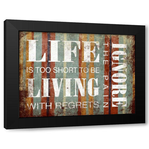 Ignore Inspirational Black Modern Wood Framed Art Print by Grey, Jace